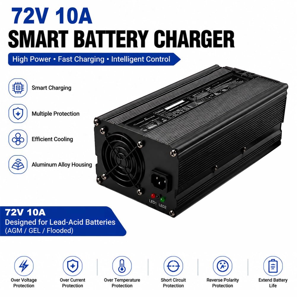 Chargeur De Batterie pour Chariot Élévateur 72 V 10 A