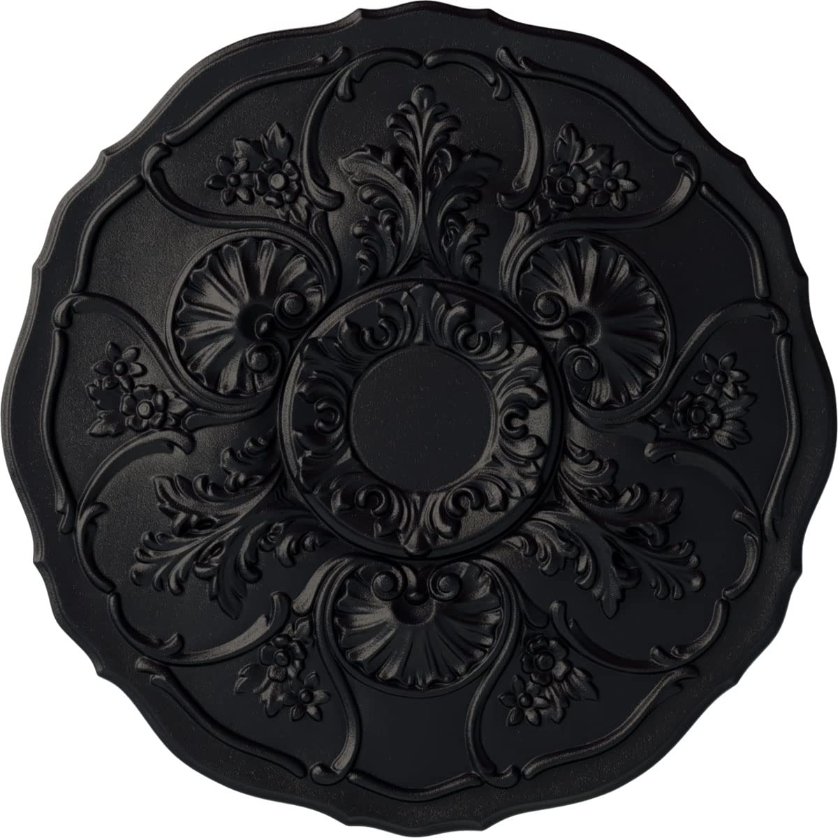 Ekena Millwork CM22CNSGS 22 OD x 1 1/2 P Cornelia Ceiling Medallion (fits Canopies up to 4"), Steel Gray