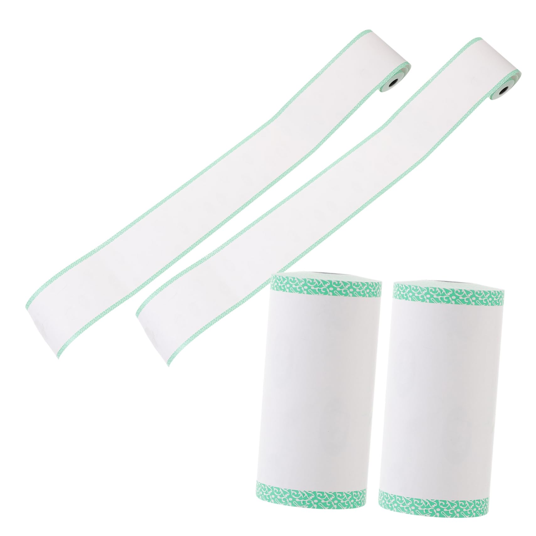 Operitacx Papel Térmico Para Impresoras De Recibo Térmico Para Supermercados Hospitales Y Bancos Bordes Verdes 4 * 5