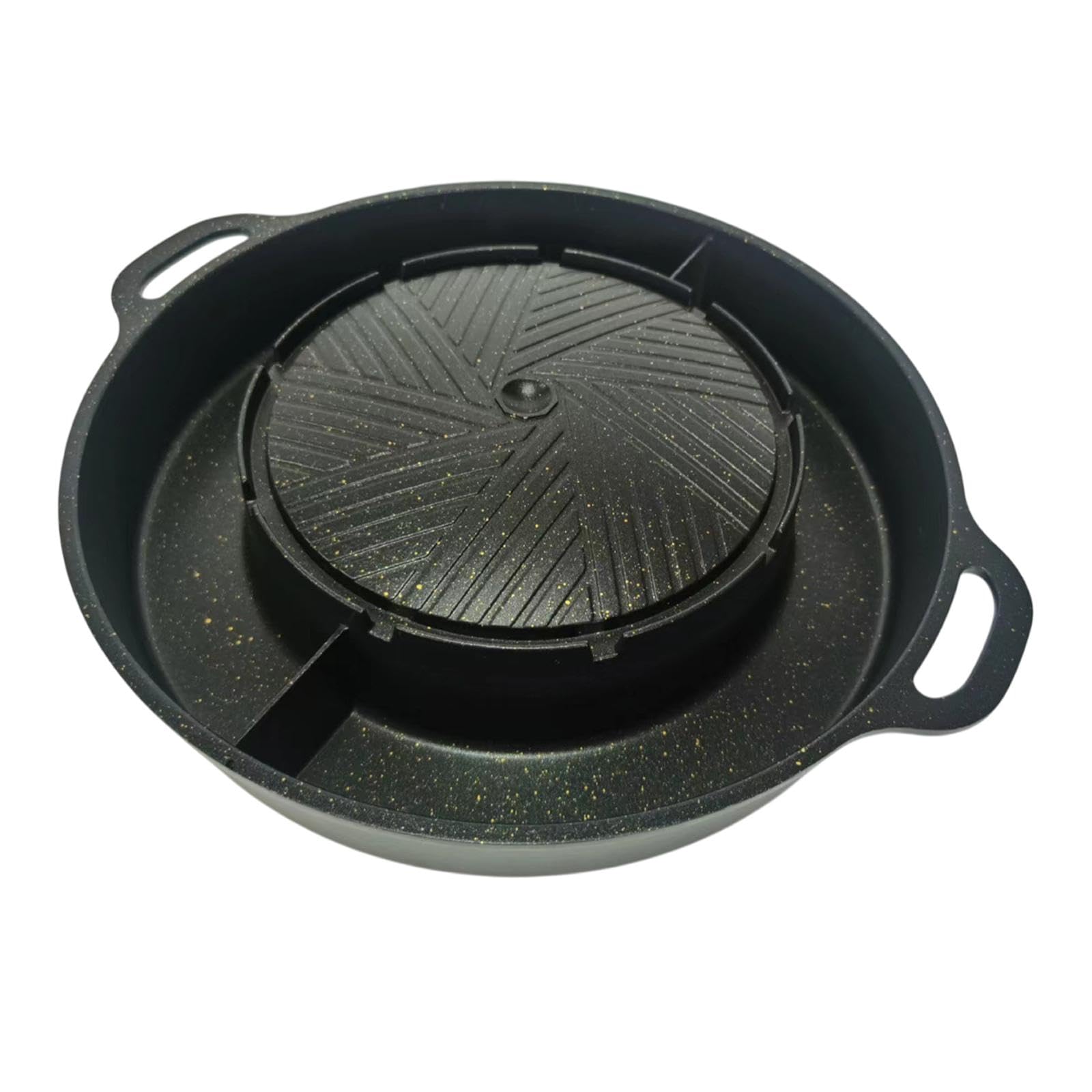 Poêle à griller 2 en 1, ustensile de cuisine antiadhésif, portable, coréen, barbecue, plaque de cuisson, barbecue extérieur, plateau à viande pour la, M