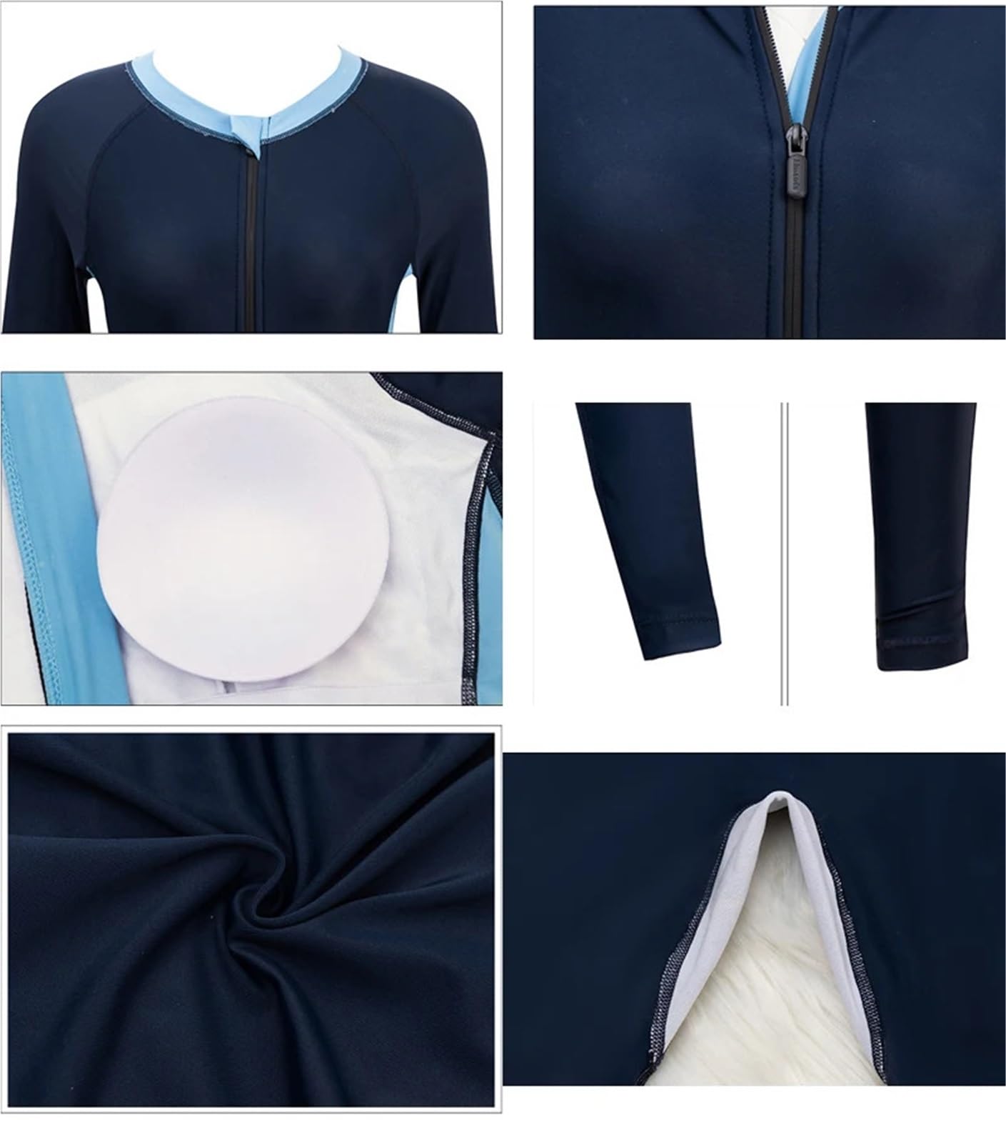 muta da sub Muta da donna Snorkeling Costume intero Cerniera anteriore Rashguard Combinazione Surf bagno sub Abbigliamento spiaggia