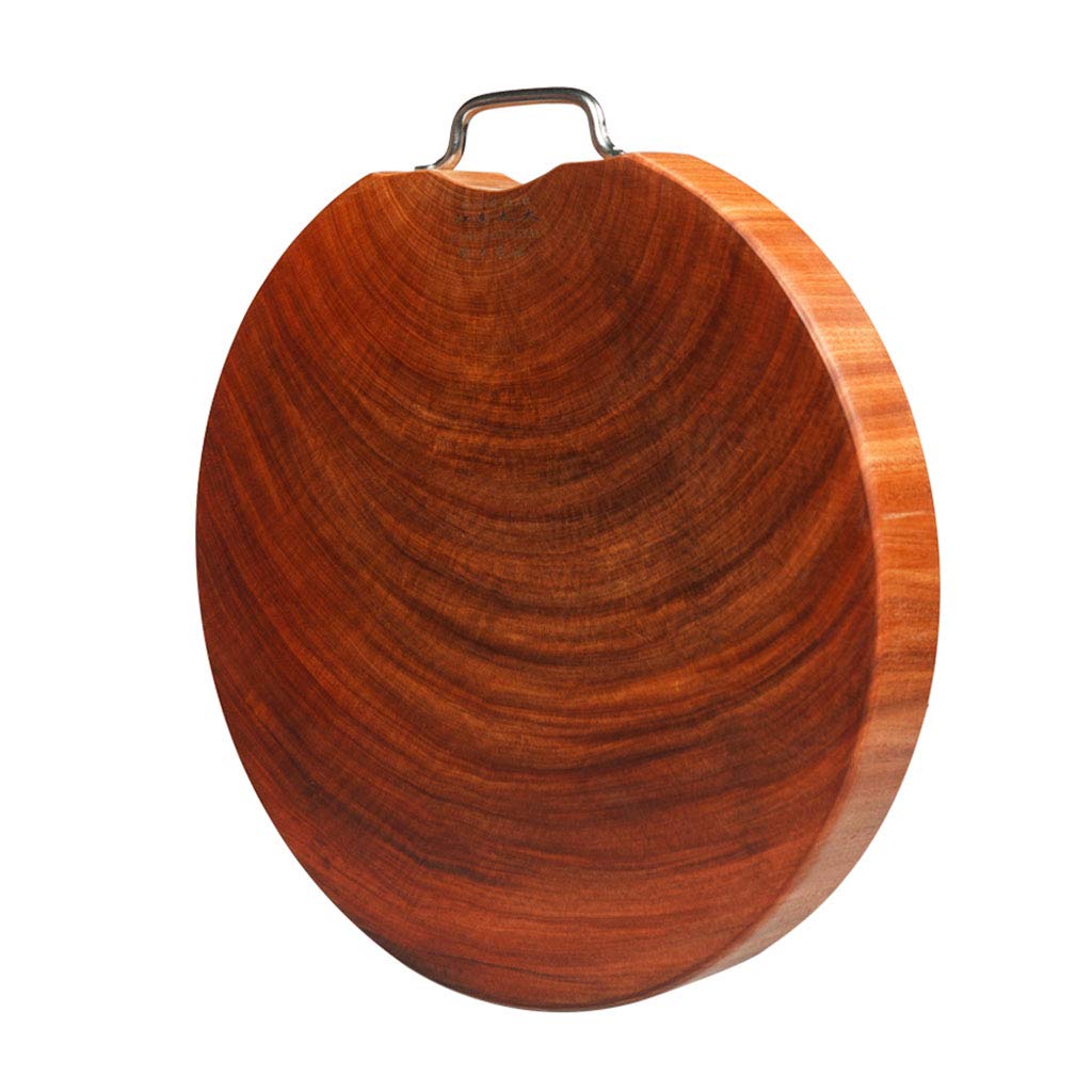 Planche À Découper Ronde en Bois avec Poignée, Fabriquée À La Main, Non Peinte, Idéale pour Couper des Légumes, des Fruits Et De La Viande, Idéale pour La Famille, Diamè,Diameter 36cm
