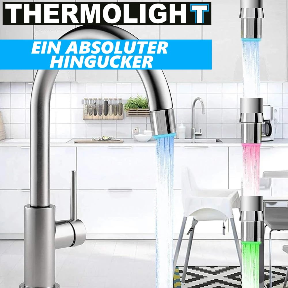 Snomyrs, Rubinetto Dell'acqua A 3 Colori, Sensibile Alla Temperatura, Con Luce LED A Gradiente Per Rubinetto Dell'acqua E Bagno (3 Colori-2 Pezzi