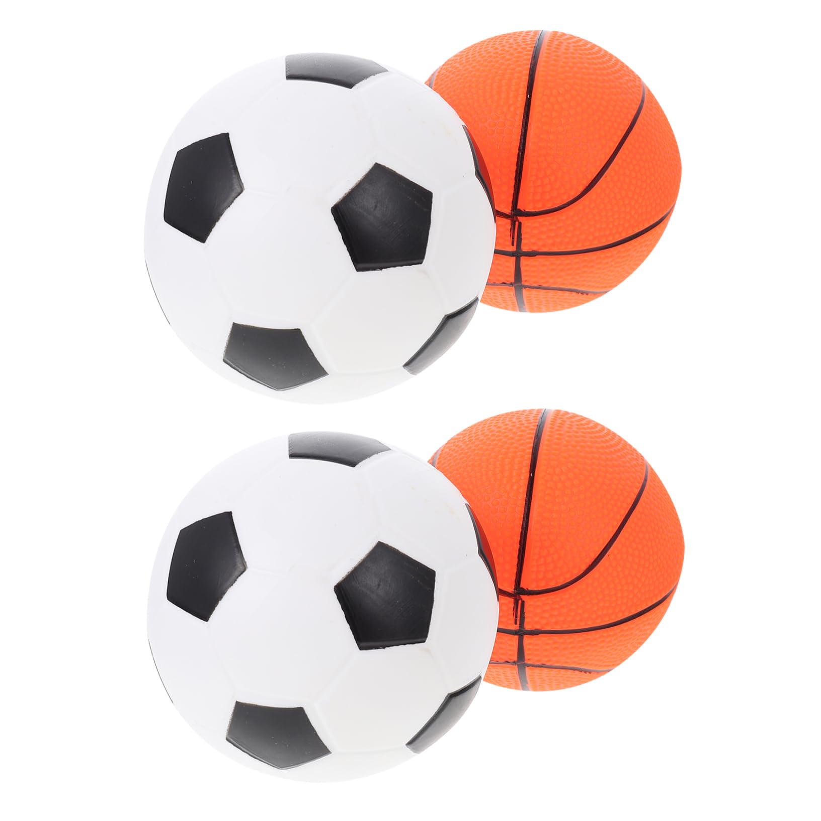 SUPVOX Mini Basketball for Boys and Girls 12cm PVC Foam Inflatable Ball Child Basketball Toy Simulation Football