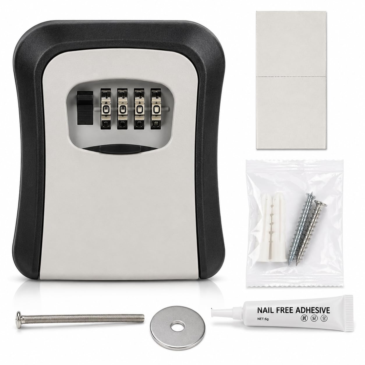 WIBZEE Outdoor Key Safe Box 4 Digit Combination Wall Mounted