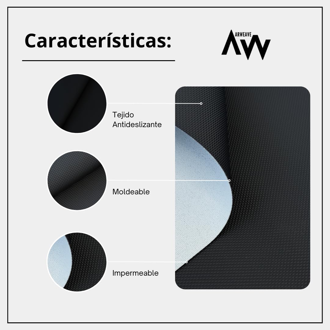 Tela Antideslizante para Tapizar Moto - Resistente al Desgaste - Color Negro - 50 cm x 140 cm