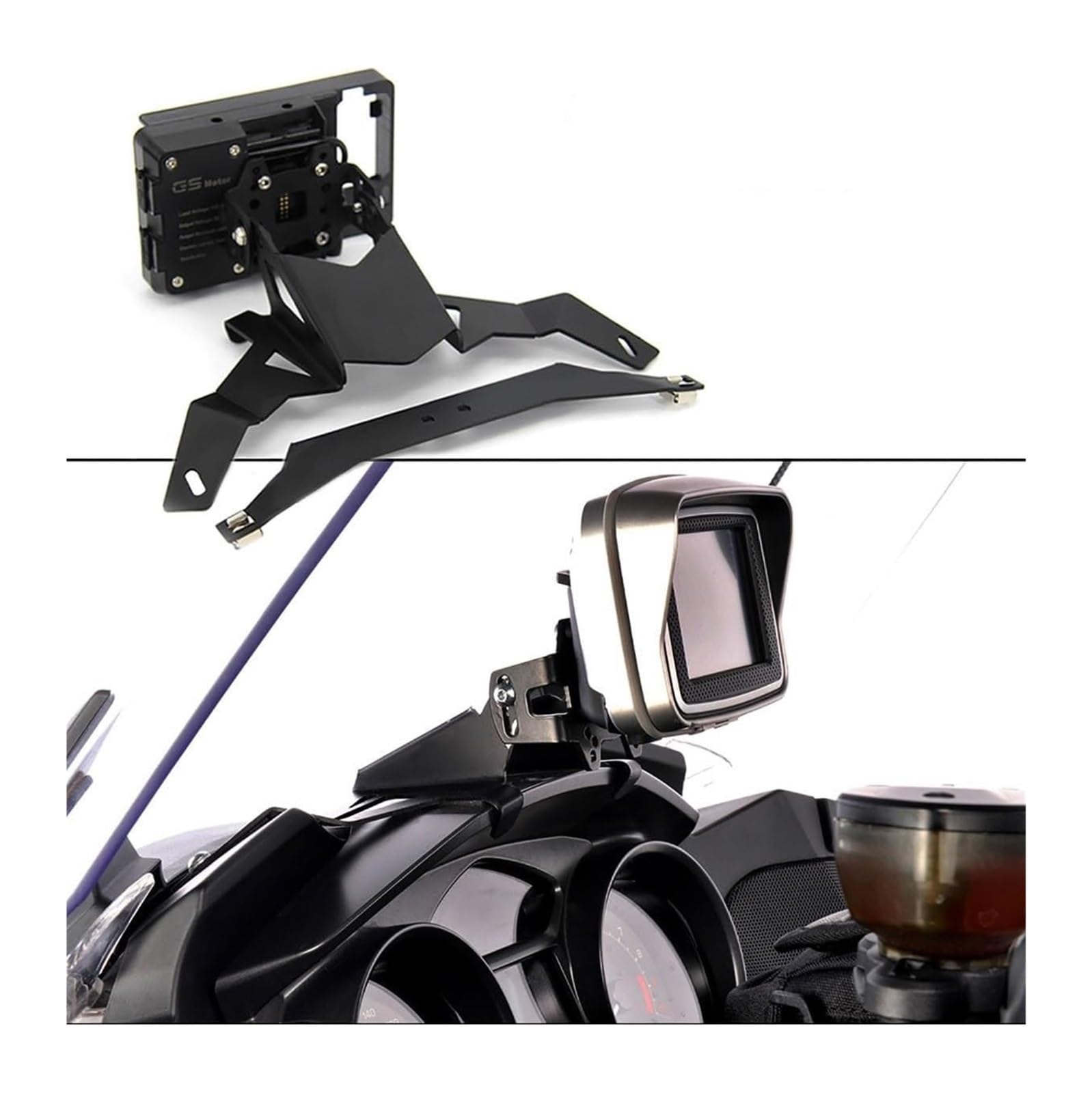Soporte GPS Navegación para B&MW para R 1200 RT para R1200RT 2013 2012 2011 2010 Soporte De Navegación Navegador GPS para Motocicleta Soporte De Teléfono con Carga USB(A Set)