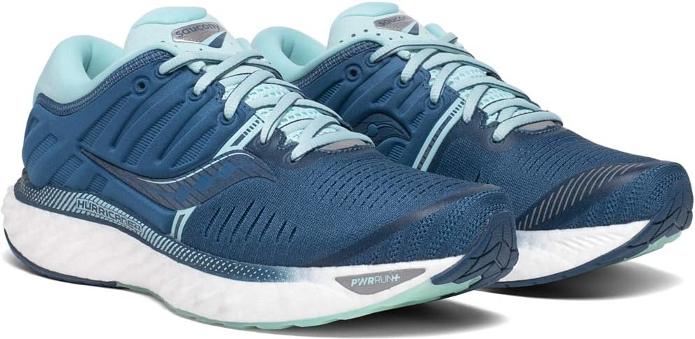 Saucony Women's Hurricane 22 Running Shoe 5 Wide Blue | Aqua