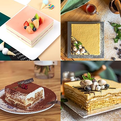 Guowall Adjustable Square Cake Mould, Stainless Steel Expandable Rectangular Baking Frame, Cake Tin for Mousse Cakes Tiramisu - Image 3