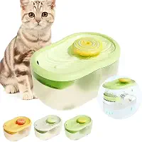 Bebedouro Fonte de Água 2200 litros para Gatos Pirulito Silencioso com Voltagem Segura Janela de nível de água (Amarelo)