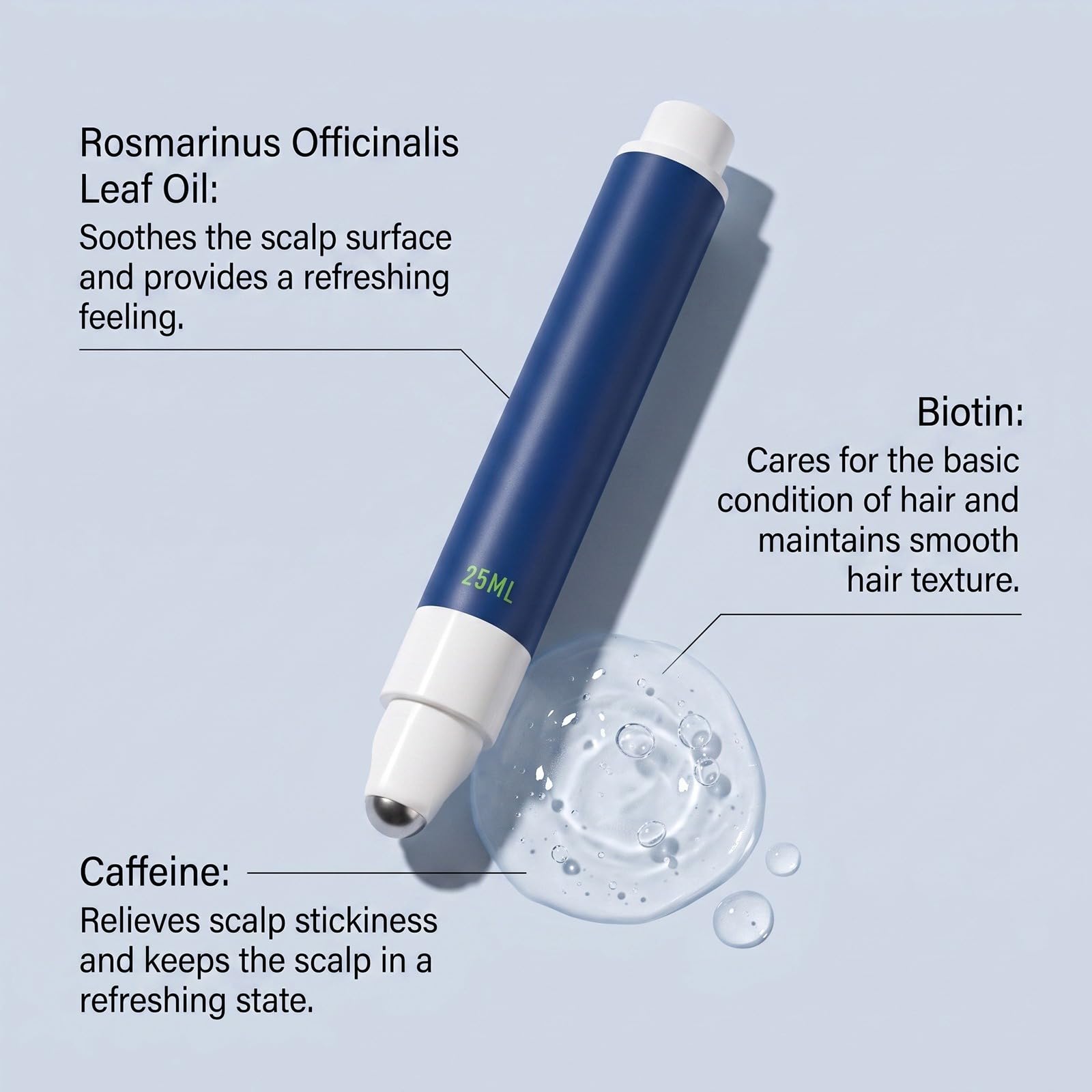 Sérum Croissance Cheveux au Romarin Roll-On 25 ml, Soin Fortifiant