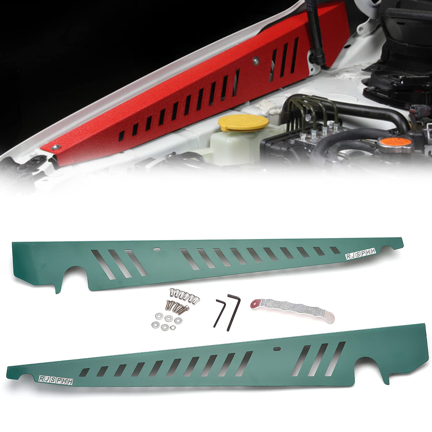 RJSPHH for Subaru 2015-2020 WRX & STi  Dark Green Aluminum Fender Shrouds