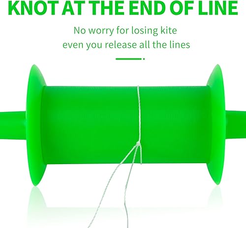 Miniatura 4 de Simxkai Carrete de cometa, enrollador de carrete de cometa, mango de cuerda de cometa de agarre, línea de cometa trenzada de 600 pies para cada