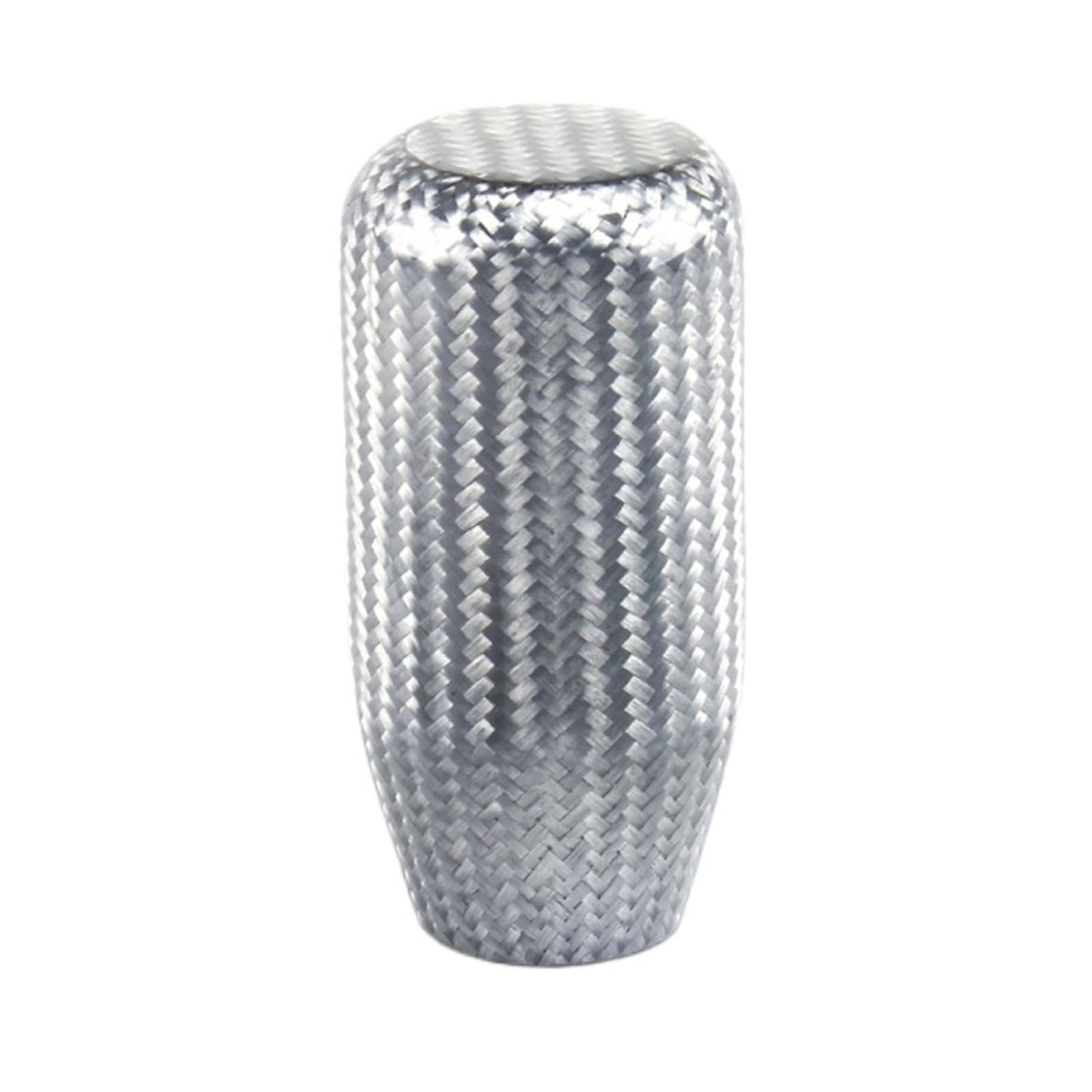 Kaiaygee Silver Gear Shift Knob Black Red Real Fiber Adapters(,Cylinder)
