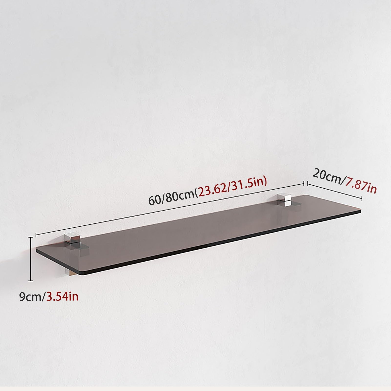 Libros flotantes con Paredes Modernas, Paquete de 2 estantes de Pared acrílicos, Estante Flotante en Forma de F for baño/Sala de Estar/Cocina/Cuarto de Ducha