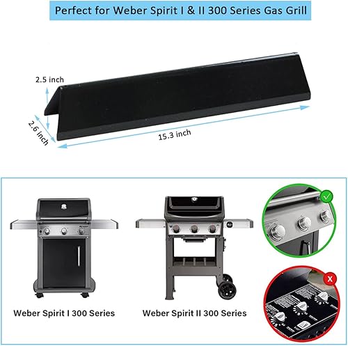Miniatura 2 de 7636 Barras aromatizantes para Weber Spirit y Spirit II y GS4 Spirit II 300 Series, Spirit E310 E320 E330 S310 S320 S330 Parrilla de gas con perilla