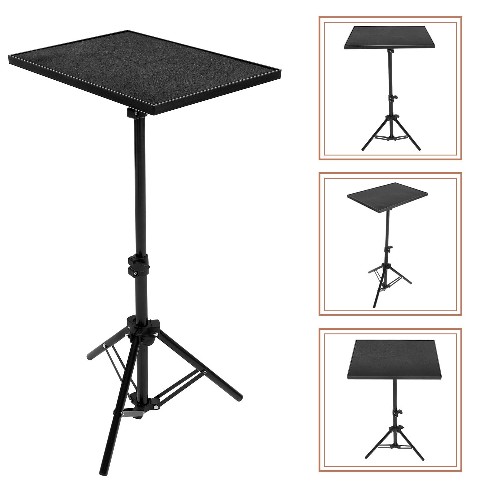 MERRYHAPY Mesa de Metal y Abs Trípode Plegable Ajustable para Proyector Superficie Plana Portátil Adecuado para Conferencias y Salas de Reuniones