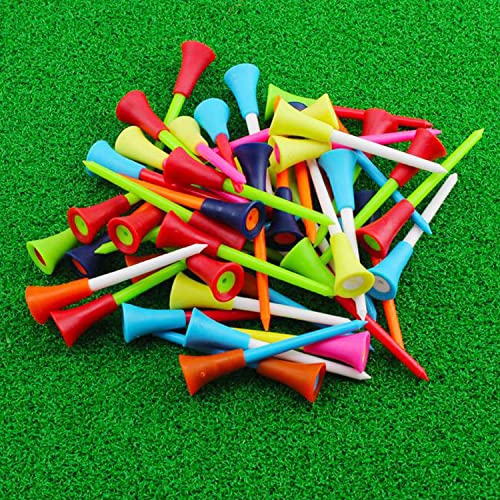 Golf-Tees-Plastic-Sonwaha-50-PCS-Profesionales-de-Golf-de-Color-Aleatorio-para-Golfistas-Durable-tee-Golf-de-Castillo-para-Driver-Golf-Estera-de-Practica-de-Golf73-mm