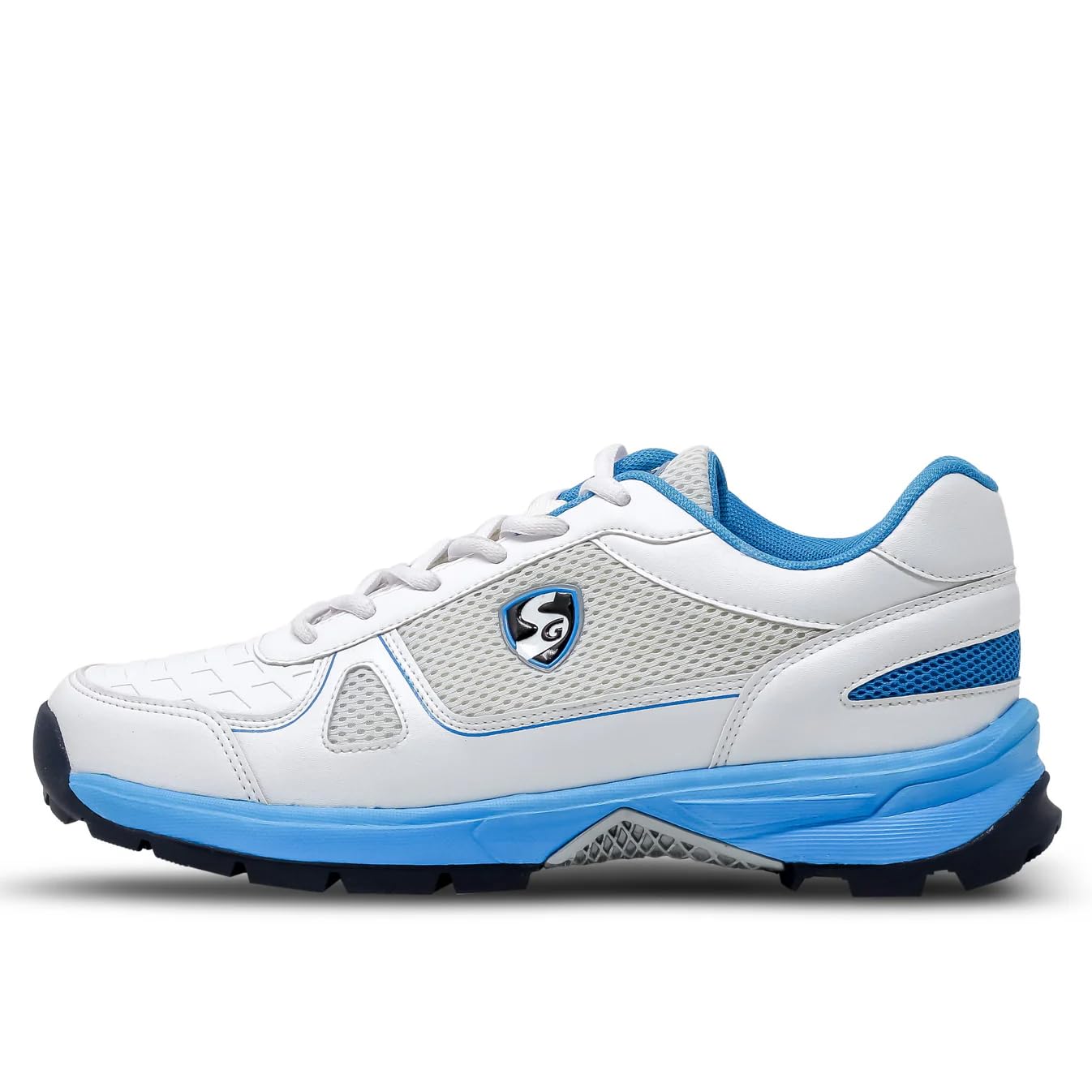 SG Scorer 6.0 Cricket Shoe (Color: White, Aqua & Black, Size: UK10/ US11/ EU44) | for Mens & Boys | Material: Mesh & PU | Breathable Mesh | Outsole Rubber for Flexible Grip-image-39