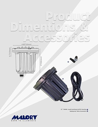 Miniatura 6 de MALORY Luces de pozo de paisaje de cubierta superior de latón, 12 V de bajo voltaje para exteriores en tierra, iluminación de paisaje para camino,