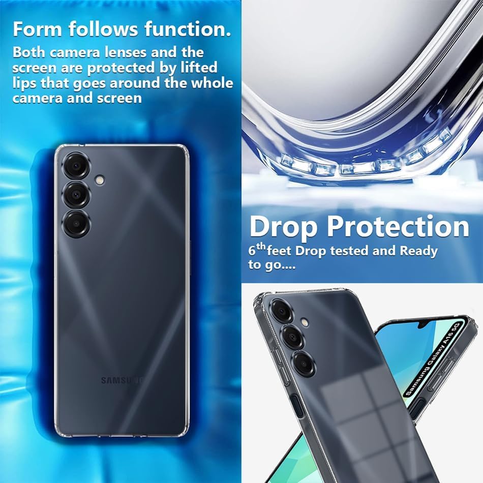 Image of JGD PRODUCTS for Samsung Galaxy A16 5G (2024) Premium Transparent Soft Silicon Back Cover [Transparent]