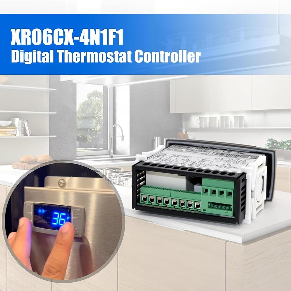 Fit für XR06CX-4N1F1 Temperaturcontroller 120 V/50-60Hz Programmierbares Digitales Thermostat für Kommerzielle Gefrierschrank