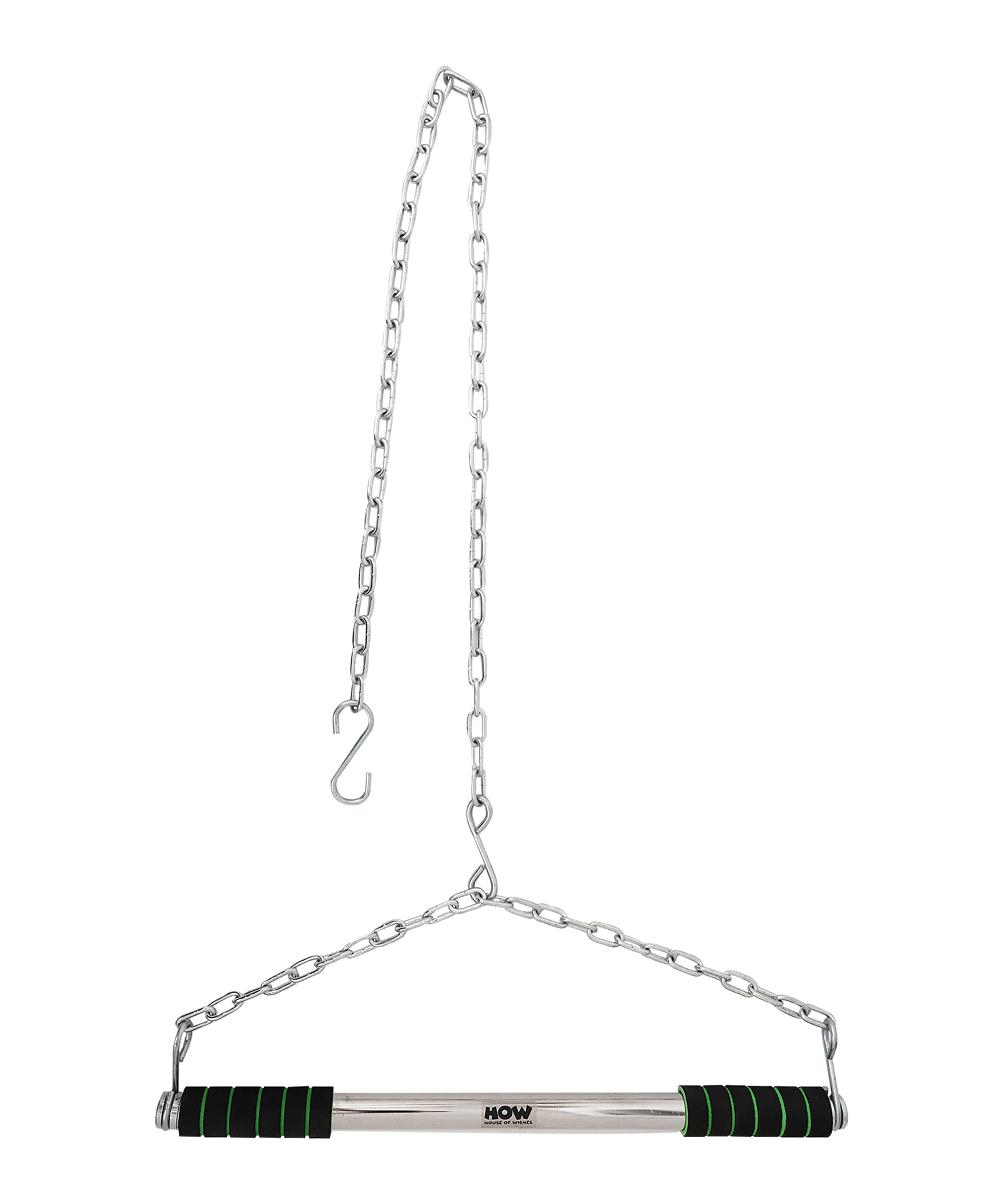 HOW(HOUSE OF WISHES) with Device Hanging Rod Pull up Chin-up bar with Heavy Chain Alloy steel - Silver (B07YPS1B9T) Amazon Price History, Amazon Price Tracker