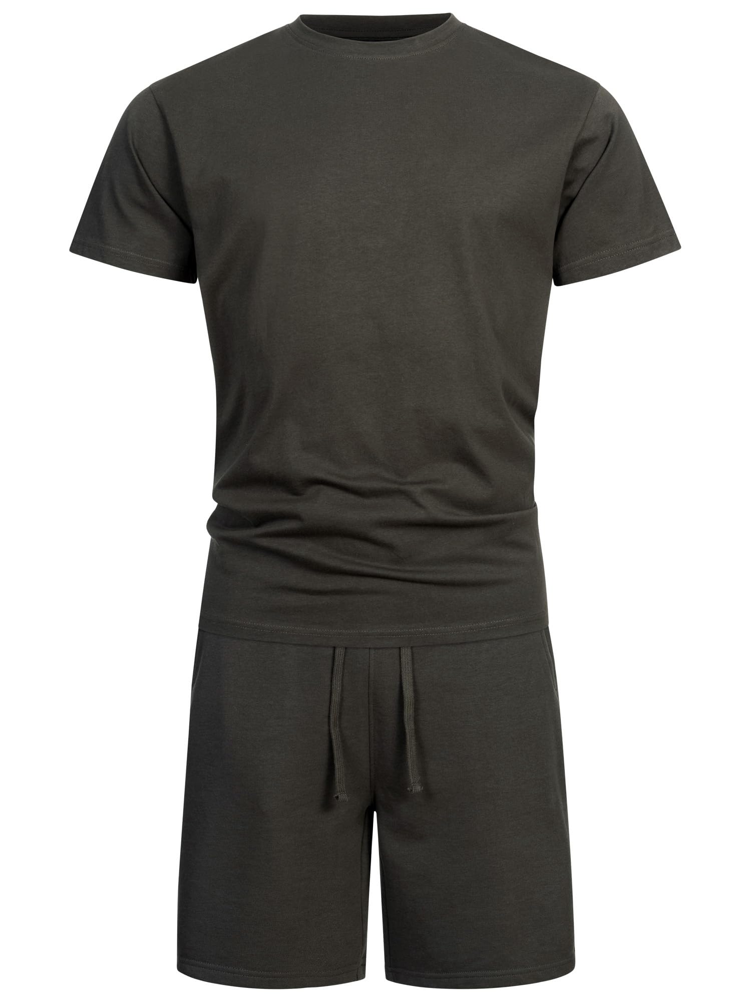Indicode Herren Comfy Shorts & Shirt Set | Sweatshorts & T-Shirt Bundle aus Baumwollmischung