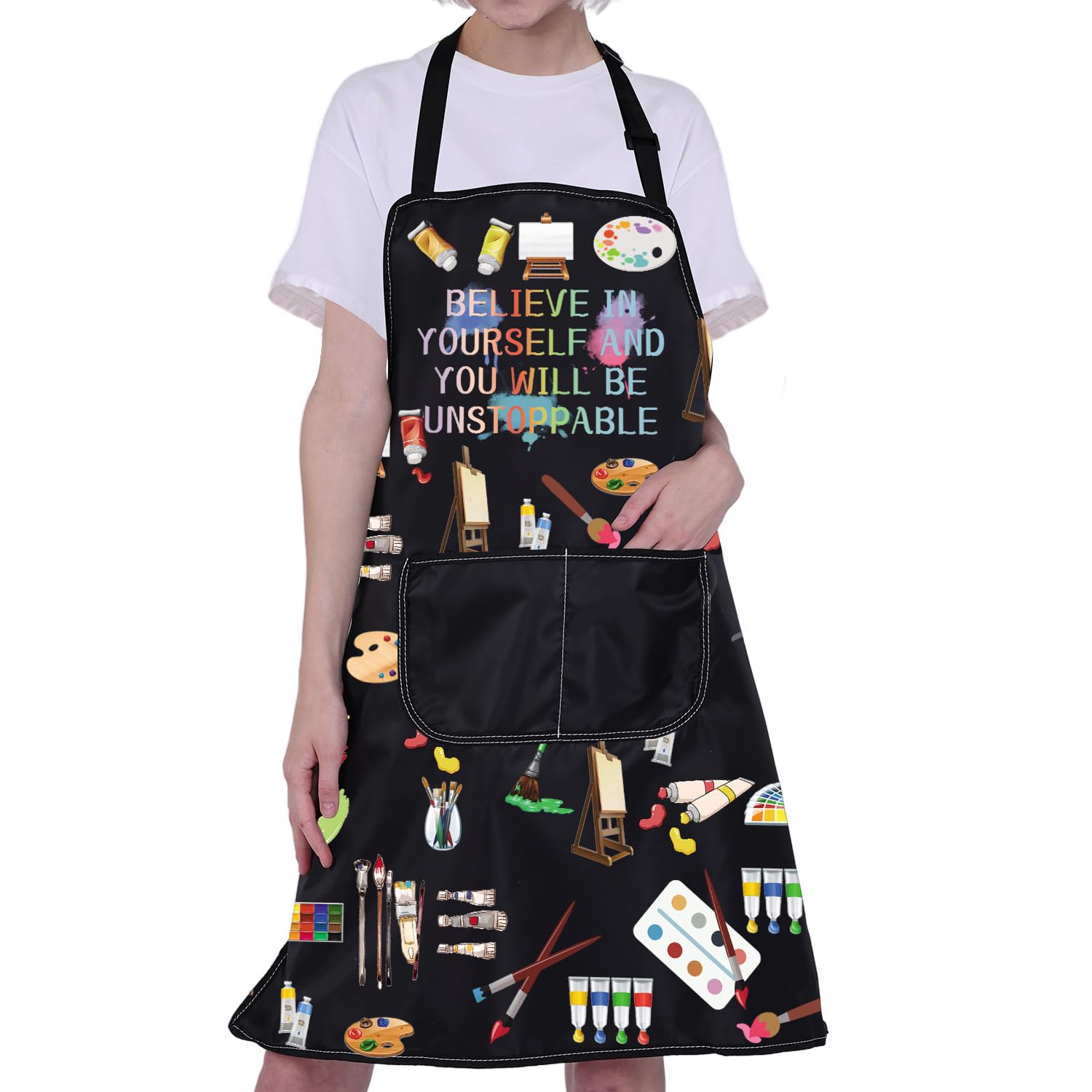 ENSIANTHArtist Painting Apron with Pockets Artist Painter Gifts Artist Apron Painting Lovers Gifts Funny Art Teacher Student Gifts