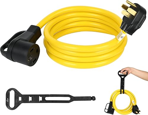 Cable de extensión NEMA 14-50 EV de 10 pies, ZDHQLHJ 50Amp NEMA 14-50P a 14-50R Cable de alimentación resistente de 4 clavijas, para Tesla Model