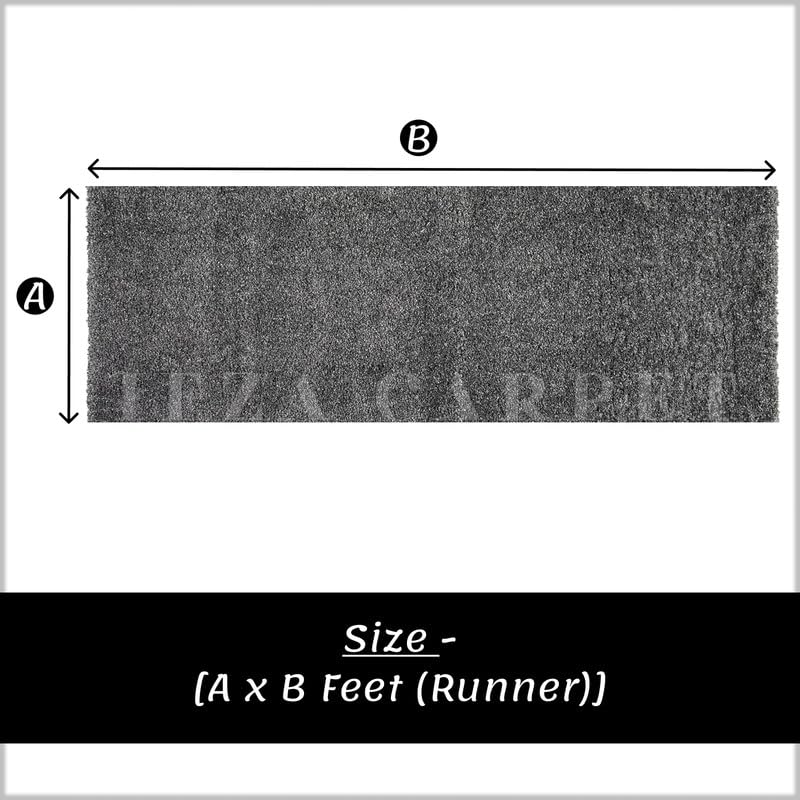 Image of Super Soft Modern Gray Runner Carpets for Living Room 2x6 Feet, Fluffy Shaggy Rug, 2-Inch Thick Mats for Floor, Rugs for Bedroom, Indoor Home Carpet, Anti-Skid Rectangular Fur Carpet for Hall