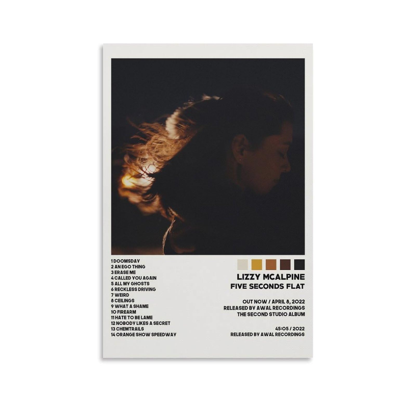 DAXXINLizzy McAlpine Five Seconds Flat 1 Canvas Poster Bedroom Decoration Landscape Office Valentine's Birthday Gift Unframe-style12x18inch(30x45cm)