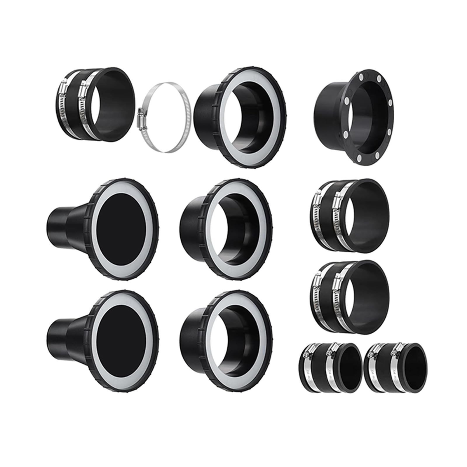 12PCS Woodworking Collector Adapters Simple Detach ABS for 4 Inch Hose Portable Collector Attachment