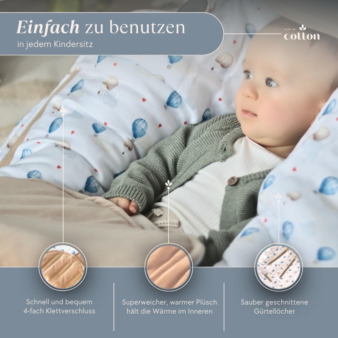 Copertina per ovetto passeggino, coperta in velluto di bambù per seggiolino auto, passeggino e vasca. Coperta universale per seggiolino auto per passeggino (ove in The Sky)