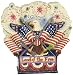 Jim Shore for Enesco Heartwood Creek Eagle with Flags and Fireworks Figurine, 4.25-Inch