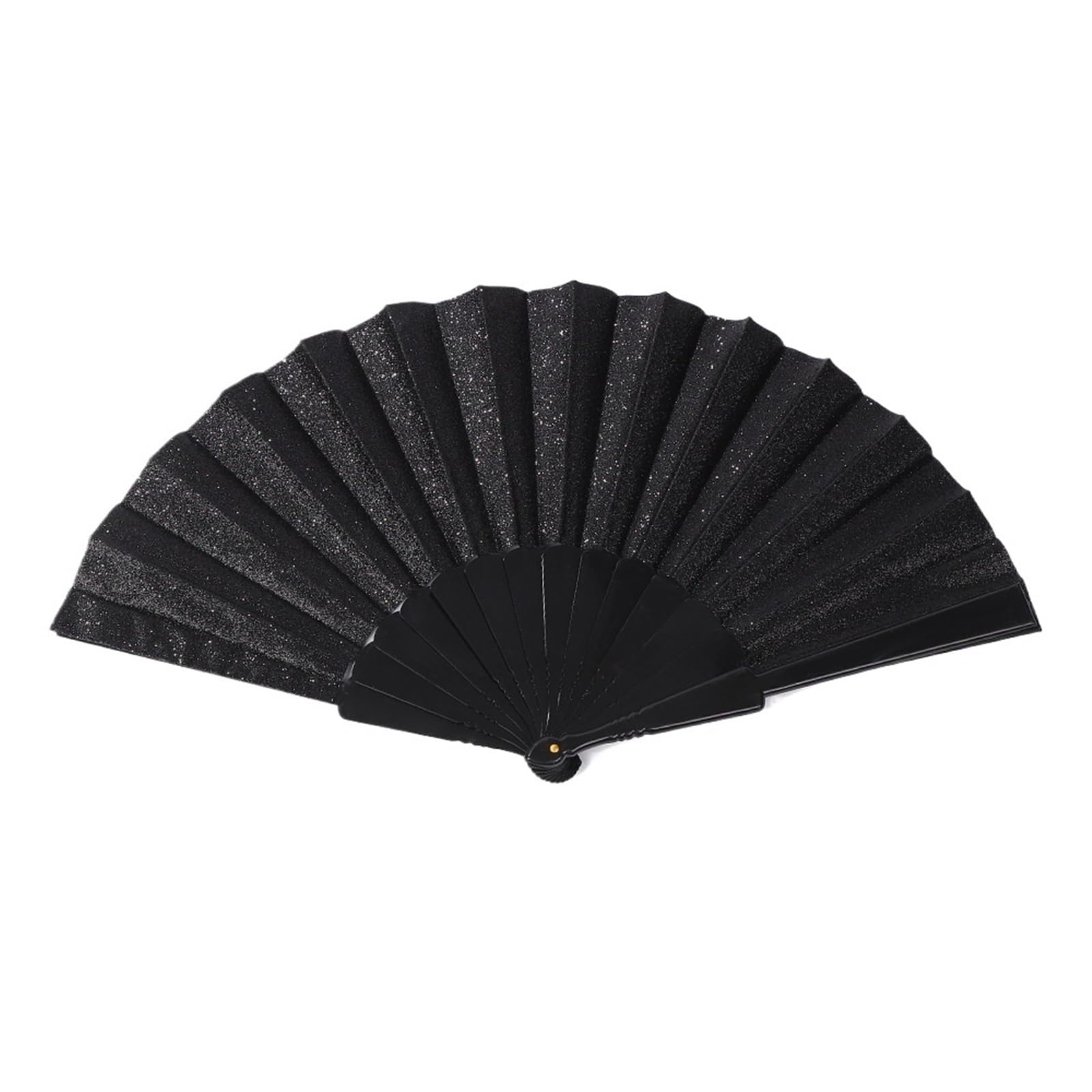 WLIHDB 3Pcs Dance Prop Fan Colorful Folding Clack Plastic Glitter for Summer(Color3)