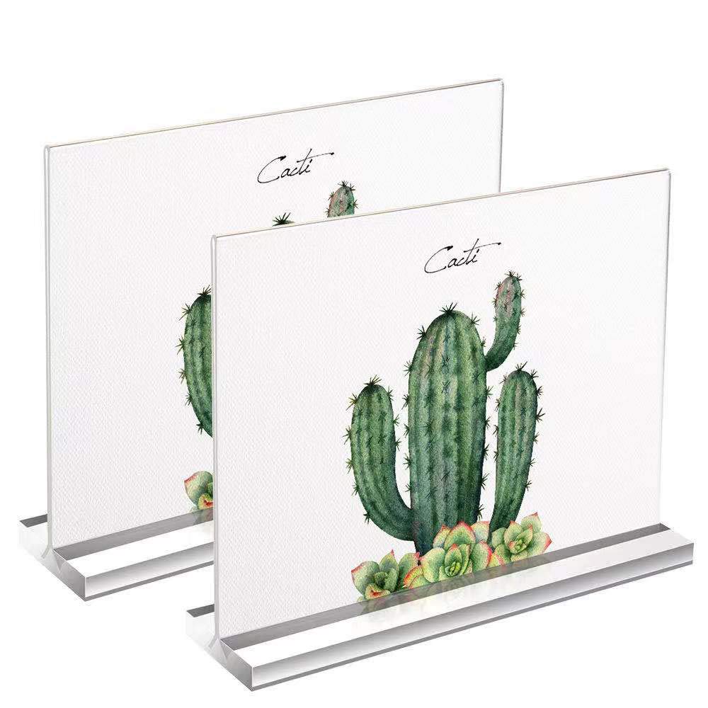 Bluesun2 Pack -8x6 Picture Frame, Clear Acrylic Display,Sign Holder,Tabletop Photo Frame,Modern Home Picture Frame Decorative Painting