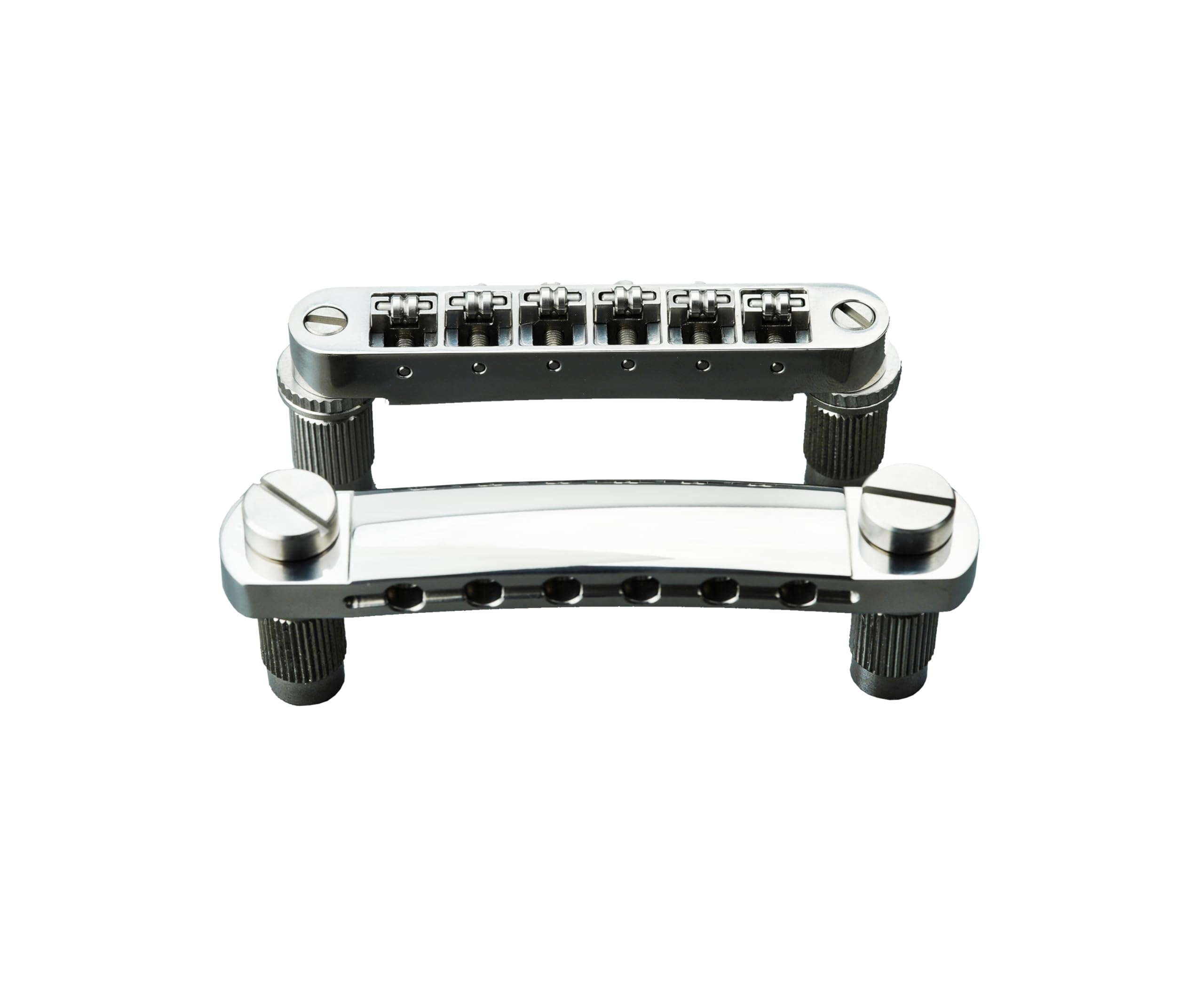 Guyker Tune-O-Matic Gitarrensattelbrücke + Stop-Bar Saitenhalter aus Titanlegierung, Ersatz für LP SG EPI 6-saitige E-Gitarre (GS001 + GM005-TI)