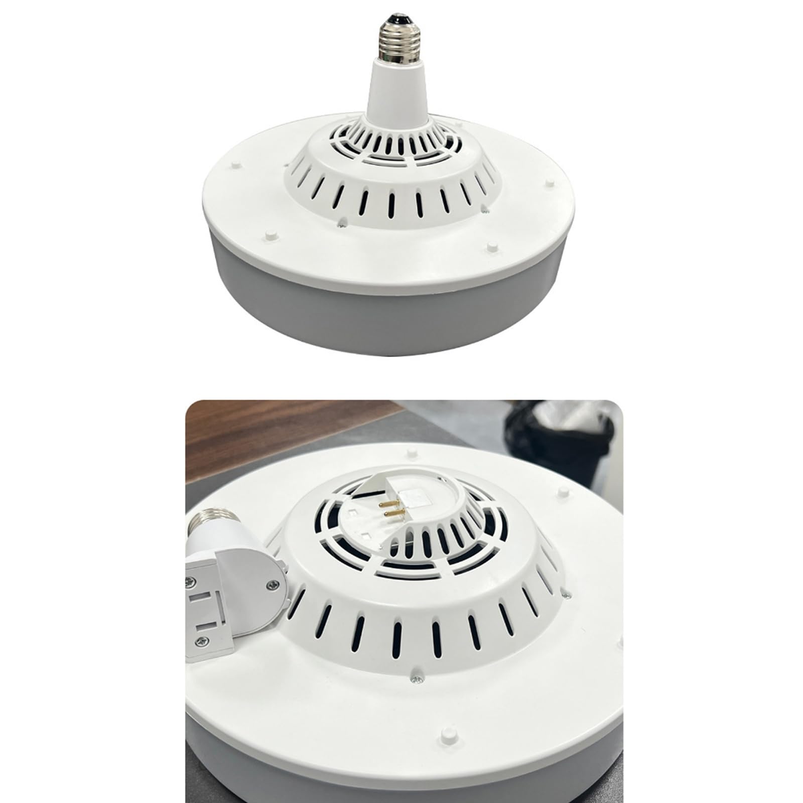 ljhnba Lampada da soffitto a LED per bagno, apparecchio illuminazione integrato con ventola scarico del riscaldatore per camera da letto, dispositivo ventilazione calda domestica, luce del