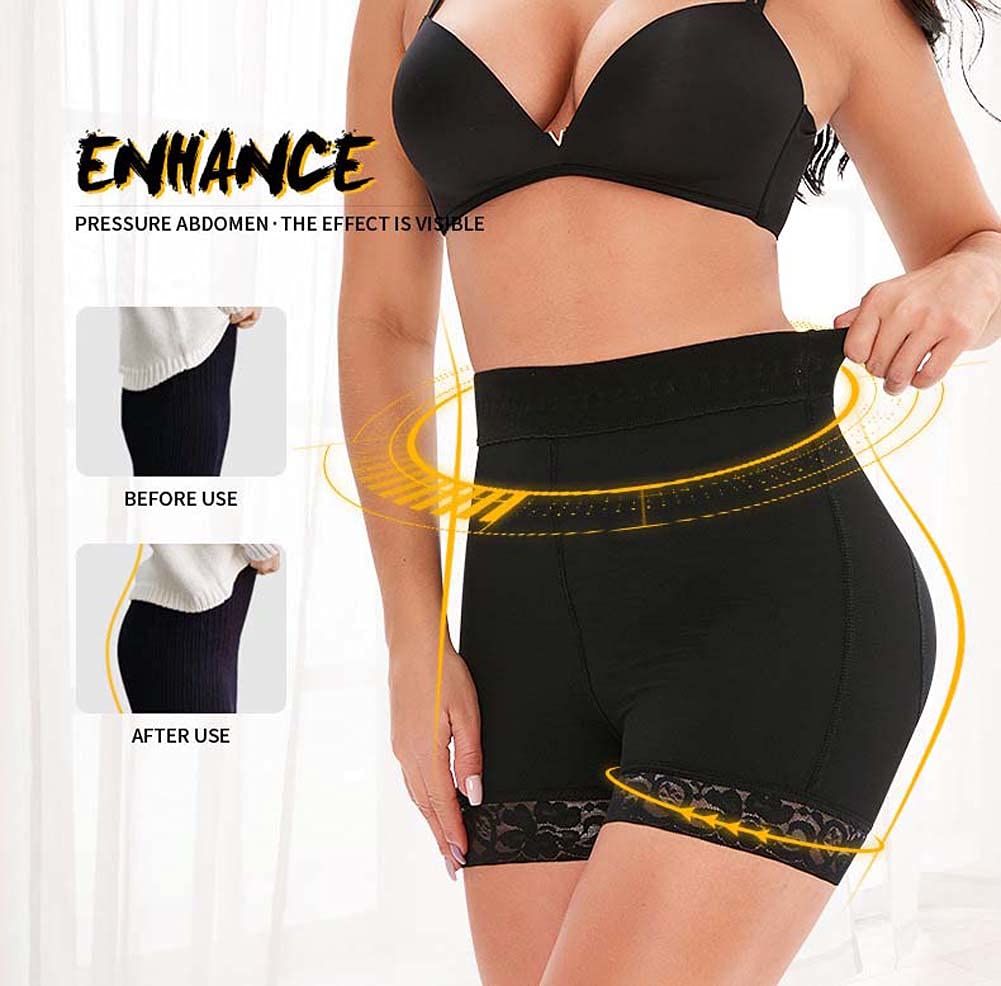 Bragas de Control de Ropa Interior Acolchada a Tope, Bragas de Encaje sin Costuras, Fajas potenciadoras de Cadera para Mujeres y niñas