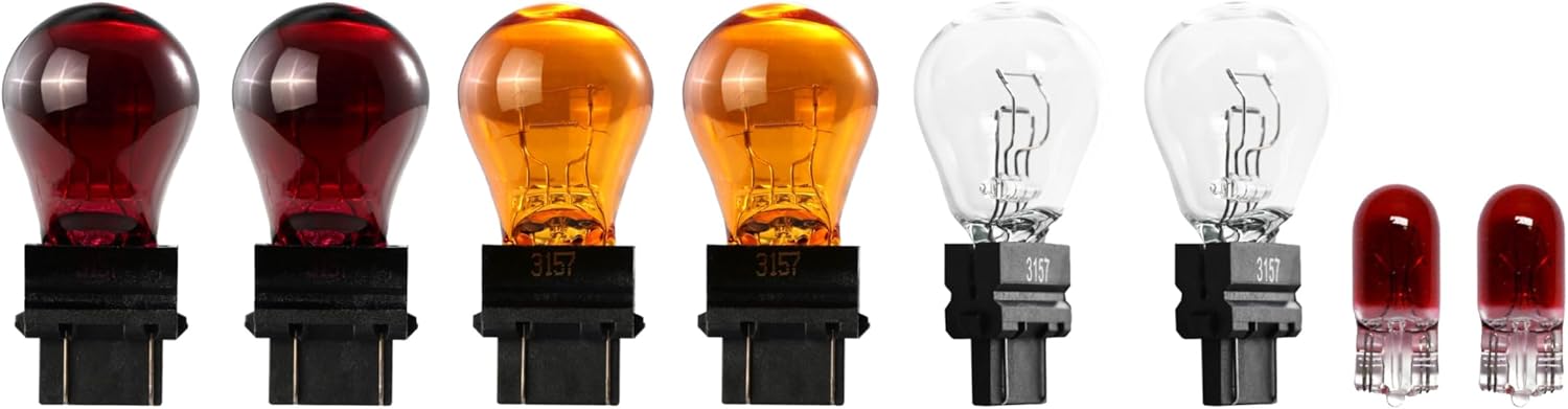 UNIQUE STYLE RACING 04-09 Durango SUV Tail Light (Left + Right) Compatible with 2004-2009 Dodge Durango Sport Utility Vehicle All Models/Trims SXT SLT Adventurer Limited (CLEAR LENS w/COLOR BULBS)