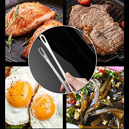 ACiyD Pinces de Cuisine 1 pièces en Acier Inoxydable Pinces à Nourriture à Long Manche Pinces à Barbecue antidérapantes Pinces à Steak Pinces Cuisine Cuisine (Or) (Argent)