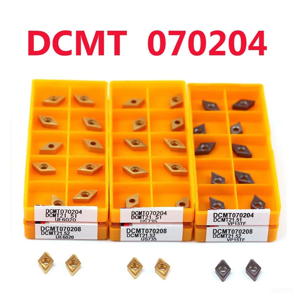Inserti Per Tornio In Metallo Duro - DCMT070204, 10 Pezzi, Per Finitura E Sgrossatura Acciaio - Utensili CNC Di Precisione
