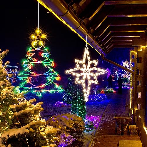 Décoration de Noël lumineuse pour fenêtre kit de 2 pièces à éclairage LED blanc chaud - 8