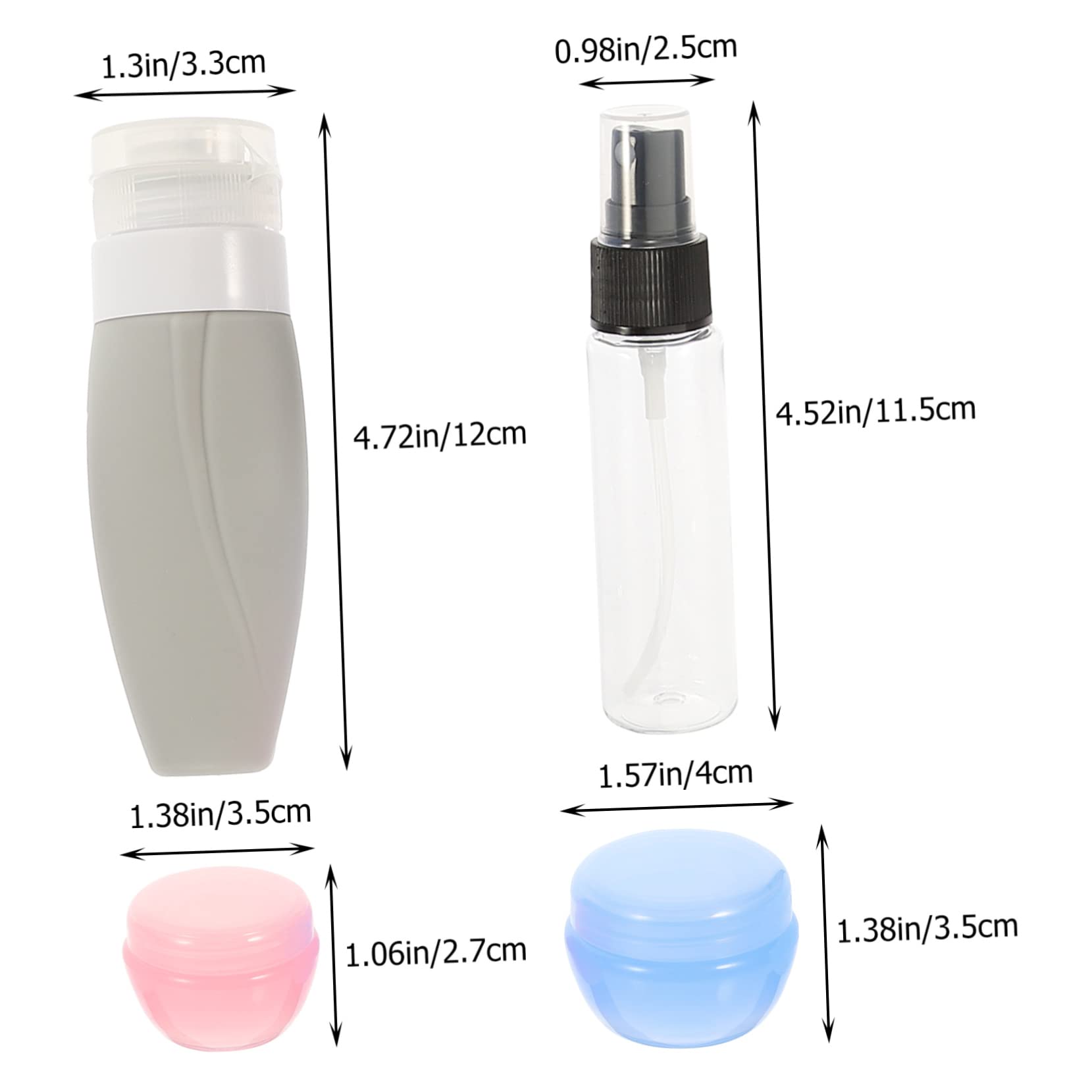 Flaconi da Viaggio Multiuso per Lozioni Flaconi per Cosmetici Impermeabili Piccole Bottiglie per Cura Viaggio