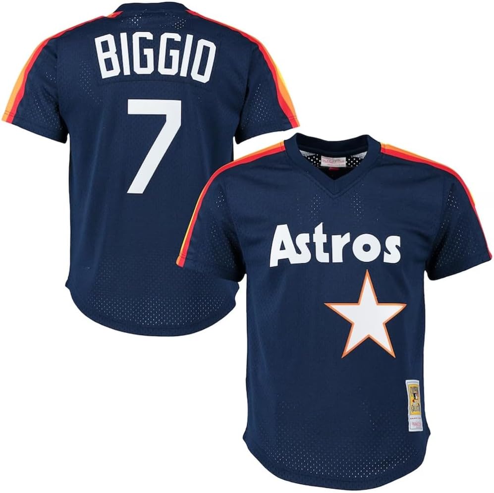 Mitchell & Ness Craig Biggio Houston Astros Mesh Batting Practice Navy Replica Jersey