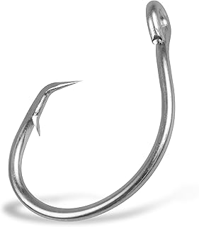 Fishing Hooks Tuna Circle Hook - 80pcs Stainless Steel Big Game Hooks 2X Strong Fish Short Shank Circle Saltwater Hook 10/0