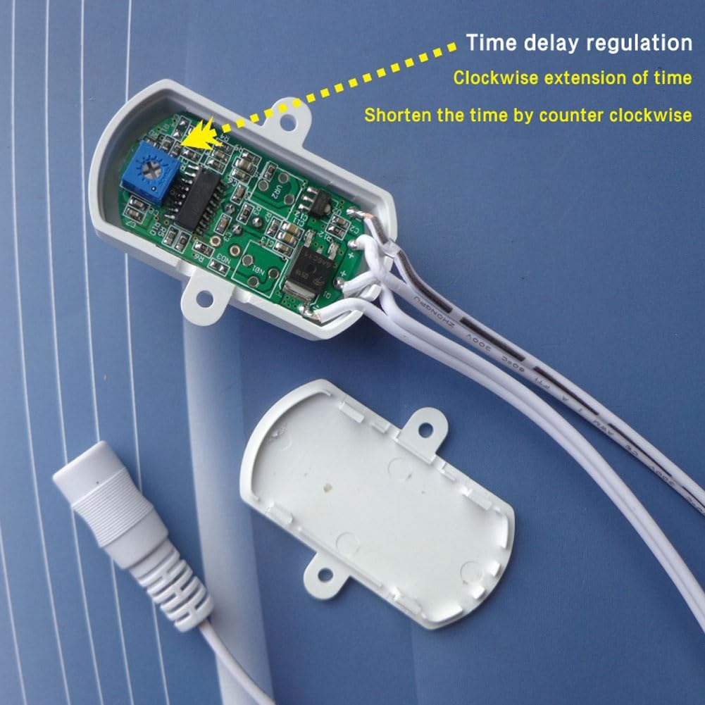 Barfeery Motion Sensor Switch Detector Switch Module DC 6V 12V 24V 5A PIR for LED Strip Light (White) - Image 2