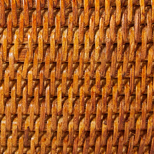 KOUBOO La Jolla Round Rattan Storage Coffee Table, Honey-Brown - Image 7