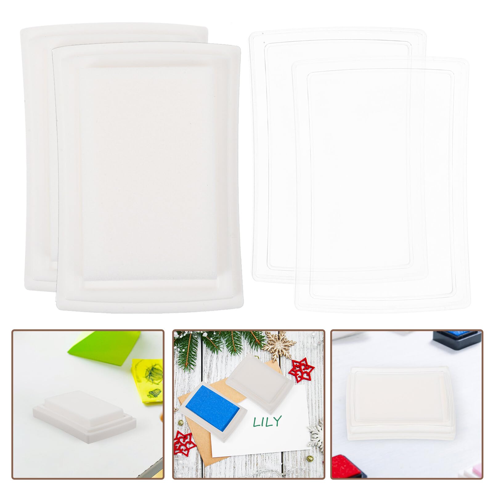Angoily 50 Pezzi Tampone Vuoti per Impronte e Materiale per Stampi Fai da Te Domestico e Didattico Portatili e Resistenti per Carta Tessuto e Legno